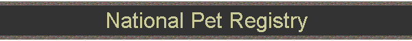 National Pet Registry